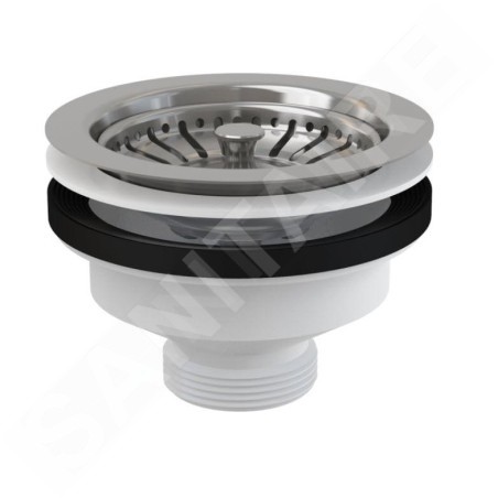 Alcadrain Accessoires - Sortie d'évier 6/4", grille en acier inoxydable A37