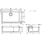 Hansgrohe Éviers - Evier encastré S711-F660, inox 43302800