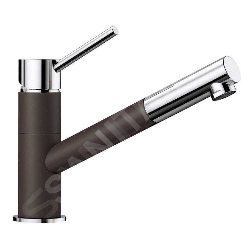 Blanco Kano S - Robinetterie d’évier avec douchette extractible, café/chrome 525043