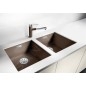 Blanco Kano S - Robinetterie d’évier avec douchette extractible, café/chrome 525043