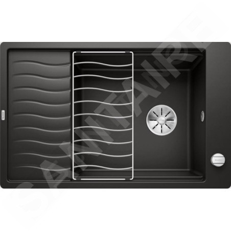 Blanco Elon XL 6 - Évier en silgranit, 770x490 mm, avec commande de vidage et accessoires, noir 525884