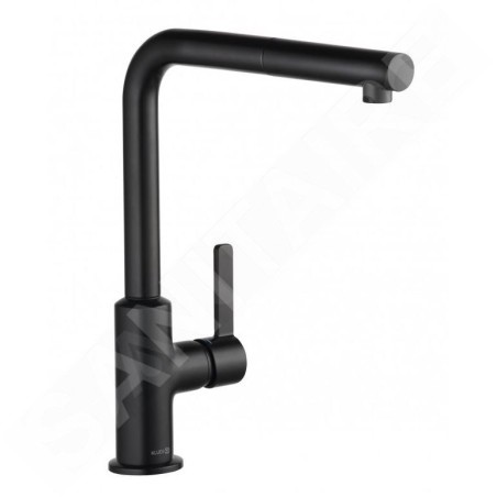 Kludi L-ine S - Mitigeur d'évier avec bec extractible, noir mat 408513975