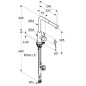 Kludi L-ine S - Mitigeur d'évier avec bec extractible, noir mat 408513975