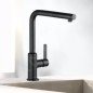 Kludi L-ine S - Mitigeur d'évier avec bec extractible, noir mat 408513975