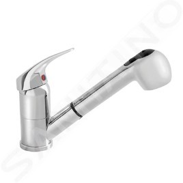 Alveus Robinetterie - Mitigeur d'évier Oaza, avec douchette extractible, chrome 1091078