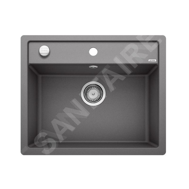 Blanco Dalago 6 - Évier en silgranite, 605x500 mm, avec commande de vidage, gris rocher 518851
