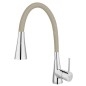 Novaservis Ferro - Mitigeur d'évier avec bras flexible et douchette, beige / chrome 70720,0BE