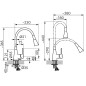 Novaservis Ferro - Mitigeur d'évier avec bras flexible et douchette, beige / chrome 70720,0BE