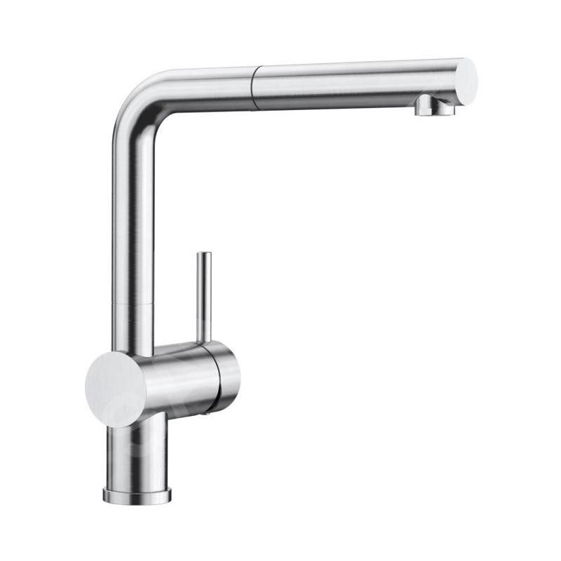 Blanco Linus S - Mitigeur d'évier avec bec extractible, acier 526242