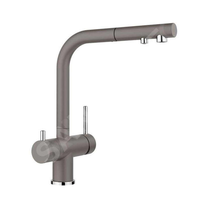 Blanco Fontas S II - Mitigeur d'évier avec bec extractible et fonction filtrante, gris 526946
