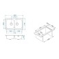 Alveus Elegant - Évier 810x510 mm, inox 1009383