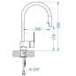 Alveus Arc - Mitigeur d’évier avec bec extractible, chrome 1115261