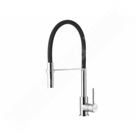 Alveus Robinetterie - Mitigeur d’évier avec bras flexible, chrome/noir 1129024