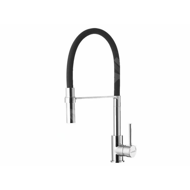 Alveus Robinetterie - Mitigeur d’évier avec bras flexible, chrome/noir 1129024