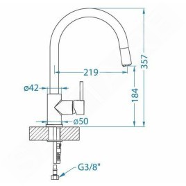 Alveus Robinetterie - Mitigeur d’évier avec bec extractible, chrome 1132183