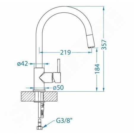 Alveus Robinetterie - Mitigeur d’évier avec bec extractible, chrome 1132183