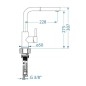 Alveus Zeos Monarch - Mitigeur d'évier avec bec extractible, anthracite 1136504