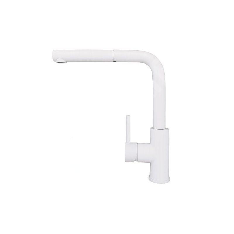 Alveus Zeos - Mitigeur d'évier avec bec extractible, blanc 1136506