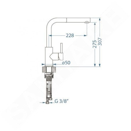 Alveus Zeos - Mitigeur d'évier avec bec extractible, blanc 1136506