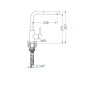 Alveus Zeos - Mitigeur d'évier avec bec extractible, blanc 1136506