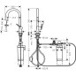 Hansgrohe Aqittura M91 - Mitigeur d'évier avec bec extractible et filtration, simili inox 76801800