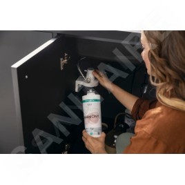 Hansgrohe Aqittura M91 - Mitigeur d'évier avec bec extractible et filtration, simili inox 76801800