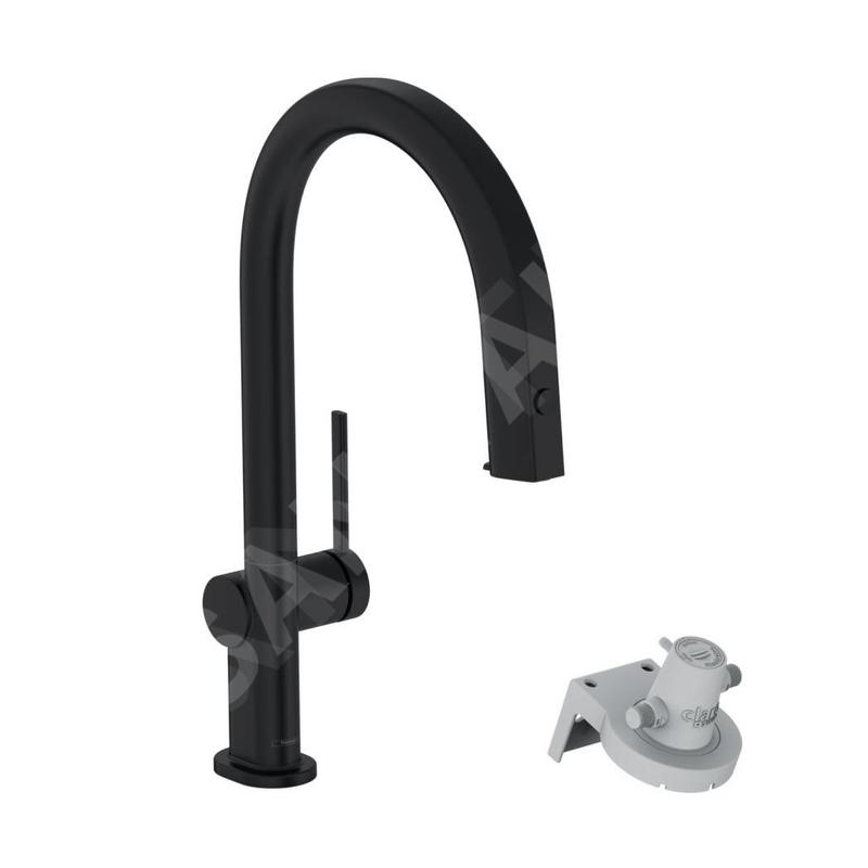 Hansgrohe Aqittura M91 - Mitigeur d'évier avec bec extractible et filtration, noir mat 76803670