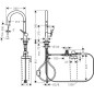 Hansgrohe Aqittura M91 - Mitigeur d'évier avec bec extractible et filtration, noir mat 76803670