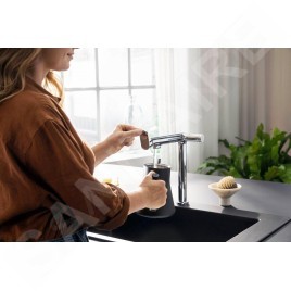 Hansgrohe Aqittura M91 - Mitigeur d'évier avec fonction filtrante, chrome 76804000