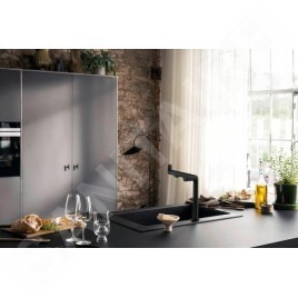 Hansgrohe Aqittura M91 - Mitigeur d'évier avec fonction de filtre, noir mat 76804670