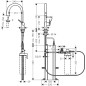 Hansgrohe Aqittura M91 - Mitigeur d'évier avec bec extractible et filtration, sBox, simili inox 76826800