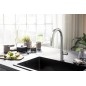 Hansgrohe Aqittura M91 - Mitigeur d'évier avec bec extractible et filtration, sBox, simili inox 76826800