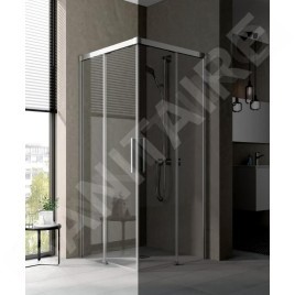 Kermi NICA - Porte de douche C2L, 80x200 cm, gauche, argent brillant/verre transparent NIC2L08020VPK