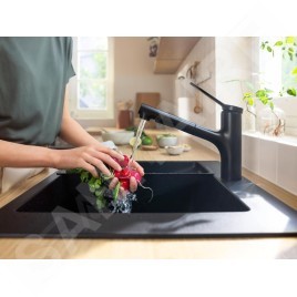 Hansgrohe Zesis M33 - Mitigeur d'évier avec douchette extractible, noir mat 74820670