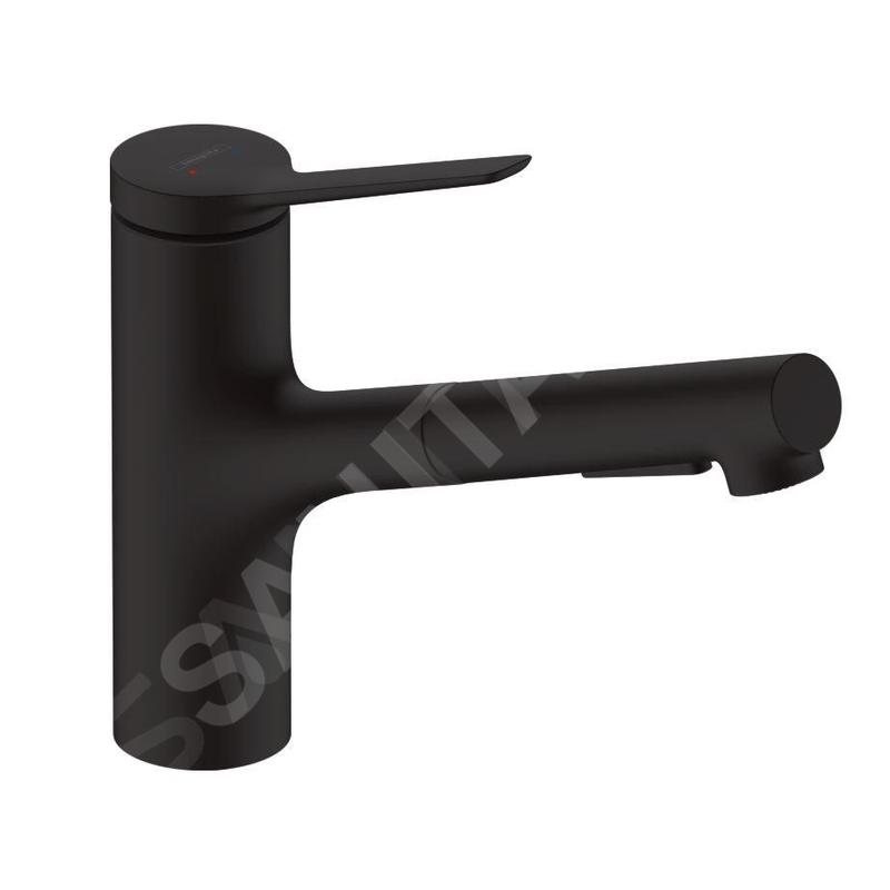 Hansgrohe Zesis M33 - Mitigeur d’évier avec douchette extractible, sBox, noir mat 74821670