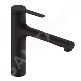 Hansgrohe Zesis M33 - Mitigeur d'évier avec douchette extractible, noir mat 74822670