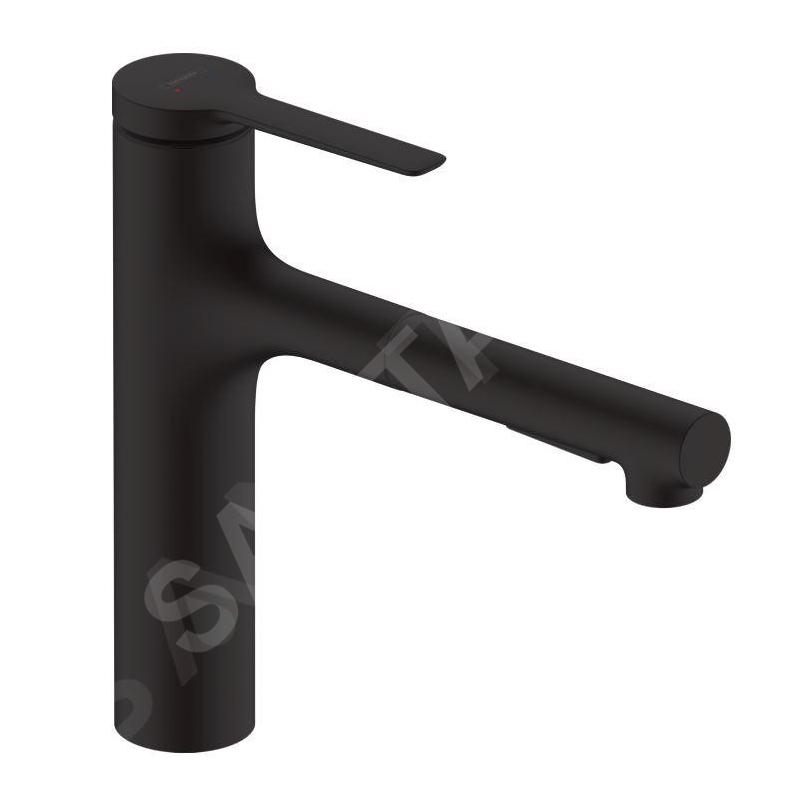 Hansgrohe Zesis M33 - Mitigeur d'évier avec douchette extractible, noir mat 74822670