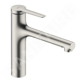 Hansgrohe Zesis M33 - Mitigeur d’évier avec douchette extractible, aspect inox 74822800