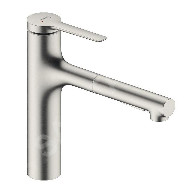 Hansgrohe Zesis M33 - Mitigeur d’évier avec douchette extractible, aspect inox 74822800