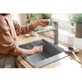 Hansgrohe Zesis M33 - Mitigeur d’évier avec douchette extractible, aspect inox 74822800