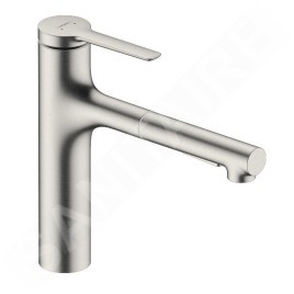 Hansgrohe Zesis M33 - Mitigeur d'évier avec douchette extractible, sBox, aspect inox 74823800