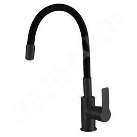 Aqualine Lore - Mitigeur d’évier avec bras flexible, noir mat 1106-70B