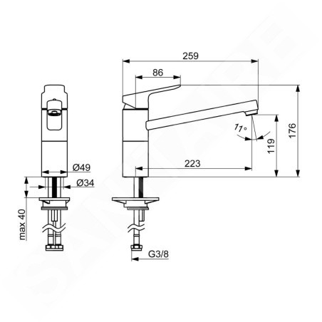 Hansa Basic - Mitigeur d’évier, chrome 55482203