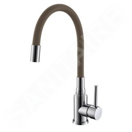 Alveus Mintas - Mitigeur d’évier avec bras flexible, chrome/beige 1144428