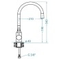 Alveus Mintas - Mitigeur d’évier avec bras flexible, chrome/beige 1144428