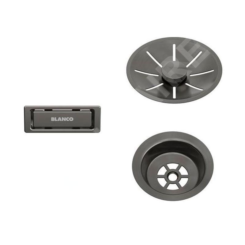 Blanco Accessoires - Kit de vidage InFino, acier foncé 206900