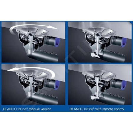 Blanco Accessoires - Kit de vidage InFino, acier foncé 206900