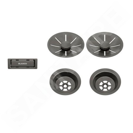 Blanco Accessoires - Kit de vidage InFino, acier foncé 206901