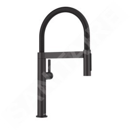 Blanco Culina S - Mitigeur d'évier avec bras flexible et douchette, noir mat 527468