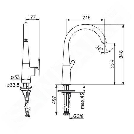 Hansa Designo - Mitigeur d’évier, noir mat 5101228333